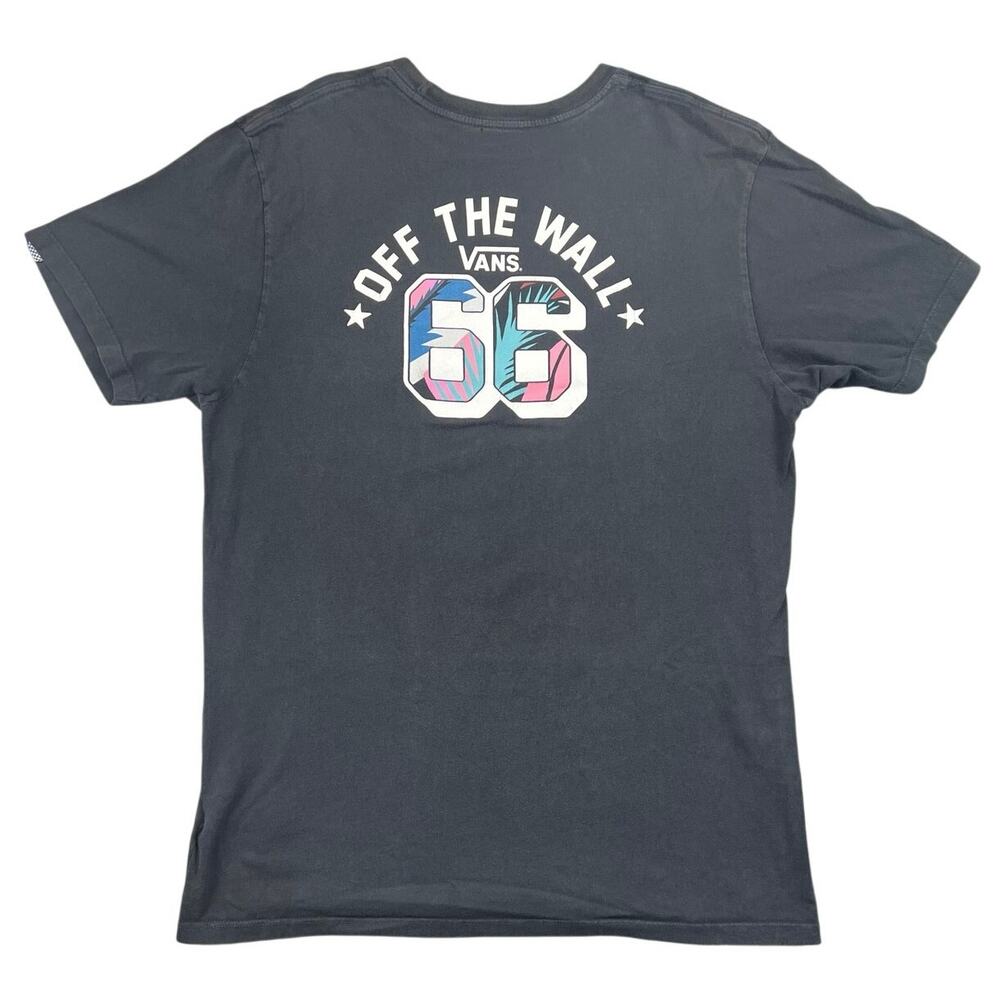 Vans Off The Wall 66 Graphic T Shirt Black Logo Streetwear Skate Tee - L